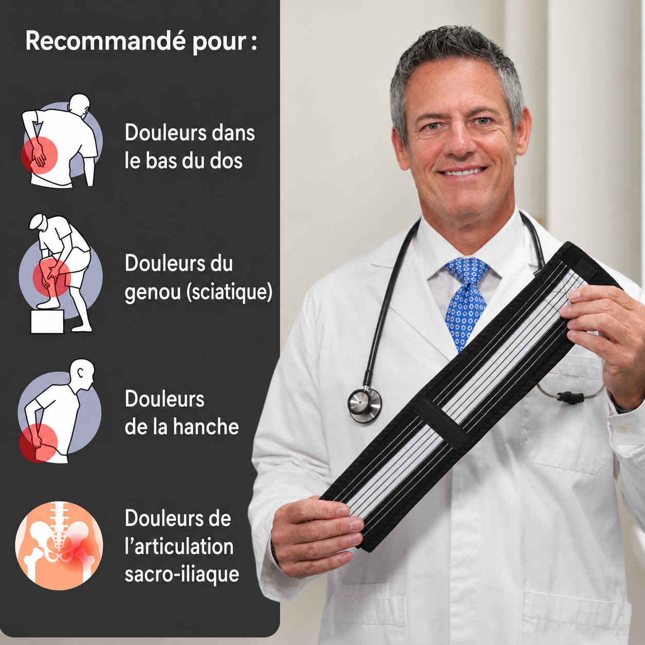 Ceinture orthopédique (Joint SI)