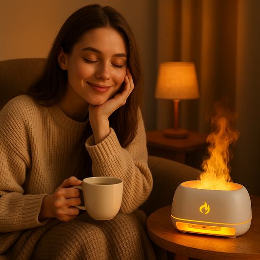 LumaStone™ – Himalayan Flame Aroma Diffuser